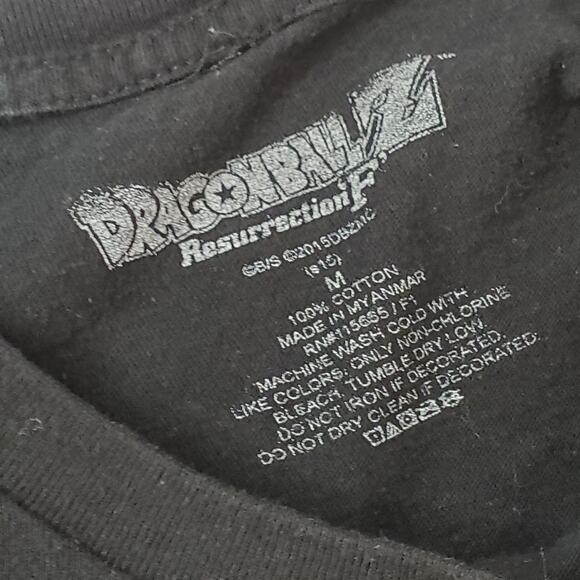 Dragonball Z Resurrection F Mens Medium Graphic Anime T Shirt Short Sleeve Black - Picture 3 of 5